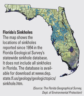 Florida Sinkholes on Maps Of Sinkhole Homes  Sinkhole Maps In Florida And The Usa  Sinkhole